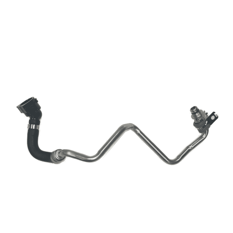 Turbocharger Coolant Outlet Pipe Black Aluminum Connector Steel Pipe