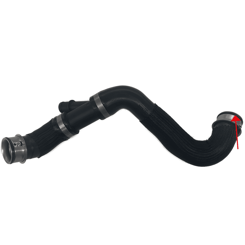 Lower Radiator Hose with Tee Upgraded Wide Metal End