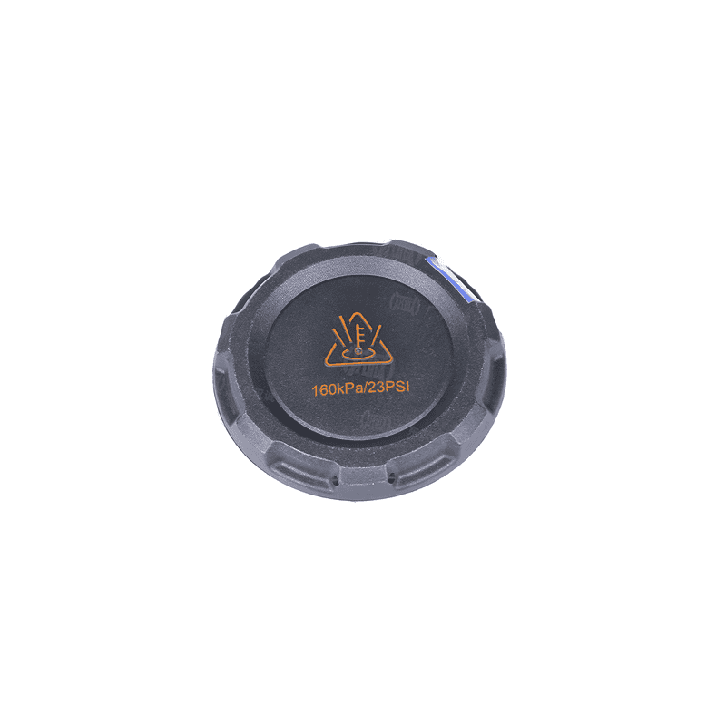 Coolant Reservoir Cap Black Flat Bottom