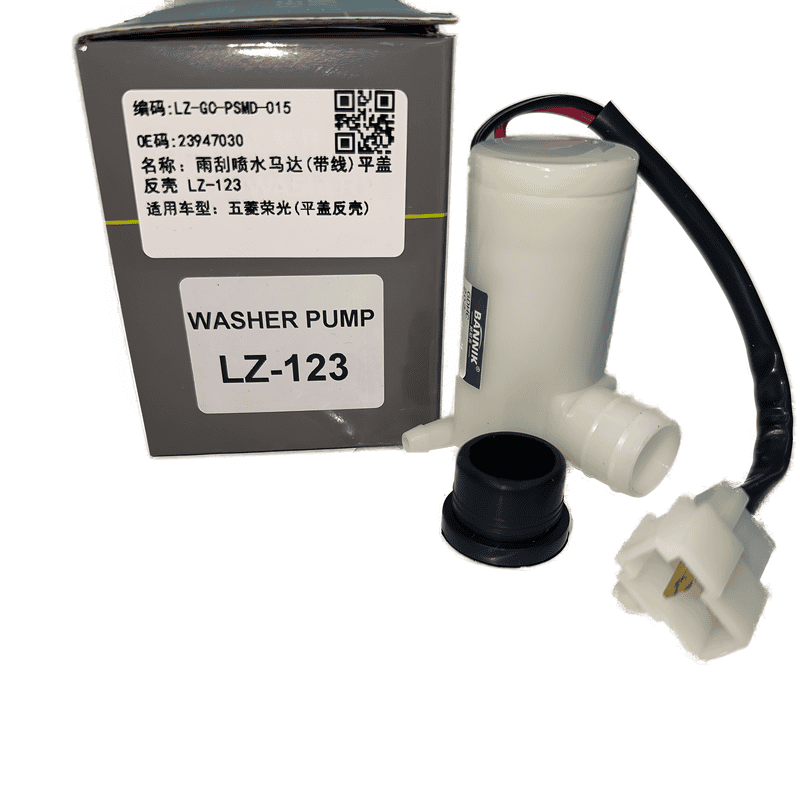 Windshield Washer Pump Single Outlet Flat Cover Reversed with Wire LZ-123